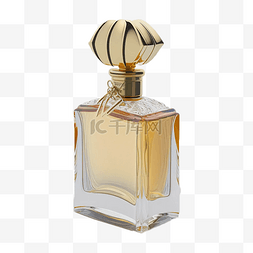 化妆品小广告图片_橙色香水简约漂亮的香水瓶