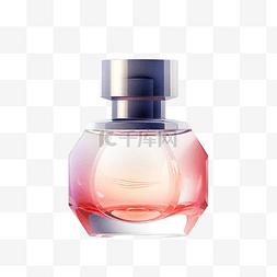 化妆品粉色水图片_香水玻璃瓶粉色透明