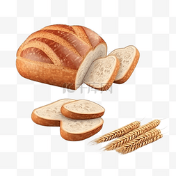 长方形烤面包图片_面包材料黄色