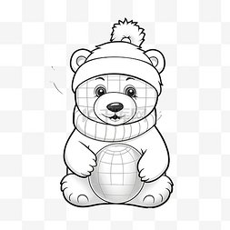 大三巴牌坊卡通图片_用可爱的北极熊拥抱球复制图片儿