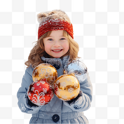 抱石公园图片_快乐的孩子在冬季公园拿着圣诞装