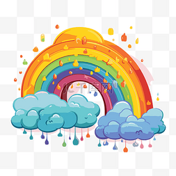 云和彩虹图片_彩虹雲 向量