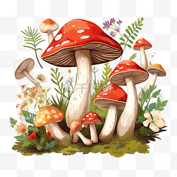 草绿色红菇蘑菇食用有机蘑菇松露