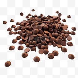 芯片图片_美味巧克力片的散落巧克力片巧克