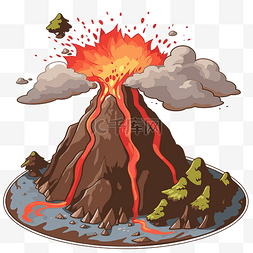 火山噴發 向量
