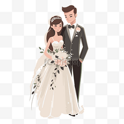 动画风格图片_免费优雅婚礼 向量