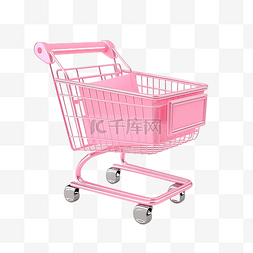 最小标签图片_3d 购物车粉红色篮子标签搜索隔离