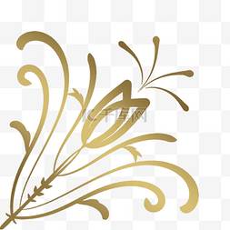 金边古典边框图片_欧式角落装饰简单花纹金属花纹