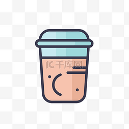 冰咖啡矢量图片_冰咖啡矢量线性图标