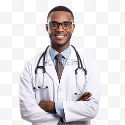 医生的衣服图片_年轻的非洲裔专业医生