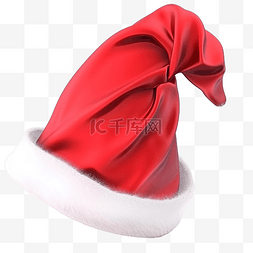 圣诞老人帽子隔离 3d 渲染