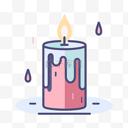 融化蜡烛图片_燃烧的蜡烛滴着冷凝水 向量