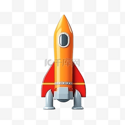 3d 插图业务启动火箭