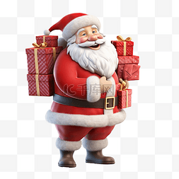 一袋糖果图片_圣诞老人背着一袋礼物的 3D 渲染