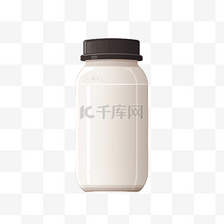 蛋白质粉图片_简约风格的蛋白粉瓶插图