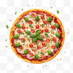 垃圾篓扁平化图片_意大利披萨像素化食物