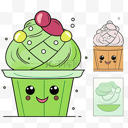 绿色冰淇淋按数字颜色 squishmallow 