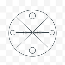 里面有四个圆圈的圆圈图标 向量