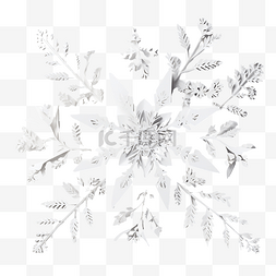网格元素图片_圣诞组合物，雪花被剪成白色