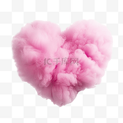 紫色的心形图片_粉红色的云心情人节云蓬松的云孤