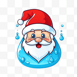 水滴笑脸图片_可爱的卡通吉祥物人物水滴圣诞老
