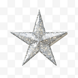 银色星星闪光轮廓