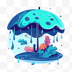伞设计元素图片_雨和傘 向量
