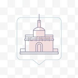 显示以石塔为中心的寺庙的图标 