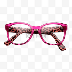 豹纹女孩图片_粉色豹纹眼镜