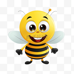 符號图片_表情符号蜜蜂卡通傻笑