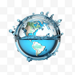 Water Earth Day 3d 插图