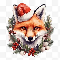 符號图片_狐狸圣诞快乐
