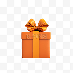 万圣节快乐装饰，配有橙色礼盒复
