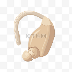 助听器图片_助听器剪贴画 助听器米色，白色