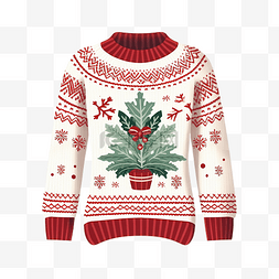 温暖贴纸图片_带有冬季报价的圣诞针织毛衣，用