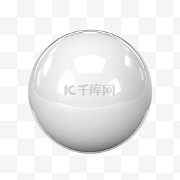 水晶球水晶按钮图片_白色光泽球