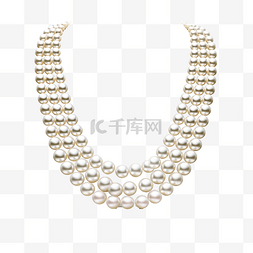 白色装饰品图片_白色珍珠项链 PNG