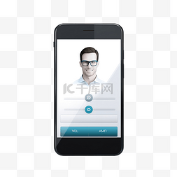 安全信封图片_具有用户联系人的智能手机