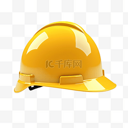 白色硬图片_3d 渲染黄色安全帽安全头盔隔离在