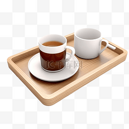 3d用餐图片_木托盘咖啡3D模型 - TurboSquid 1020803