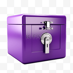 货币硬币图片_紫色保险箱