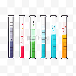 神奇的化学图片_最小风格的化学管或试管插图