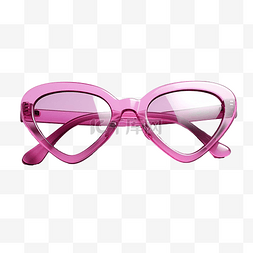 粉色心形眼镜情人节