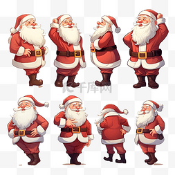 圣诞老人头像设计图片_圣诞圣诞老人角色设计模型表，带