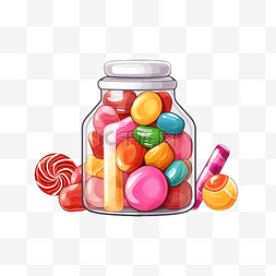 糖果元素插画