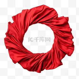 红色帆布图片_皱巴巴的布料圆圈红色