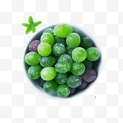 健康酸糖冷冻葡萄