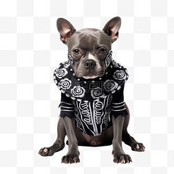美国恶霸犬穿着服装庆祝万圣节狗