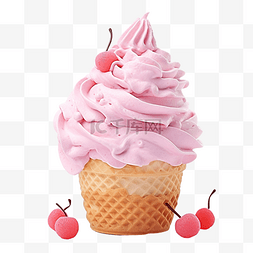 酥酥饼图片_粉蛋糕装饰冰淇淋