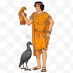 向量鸟图片_爱马仕剪贴画一个古希腊人站着一